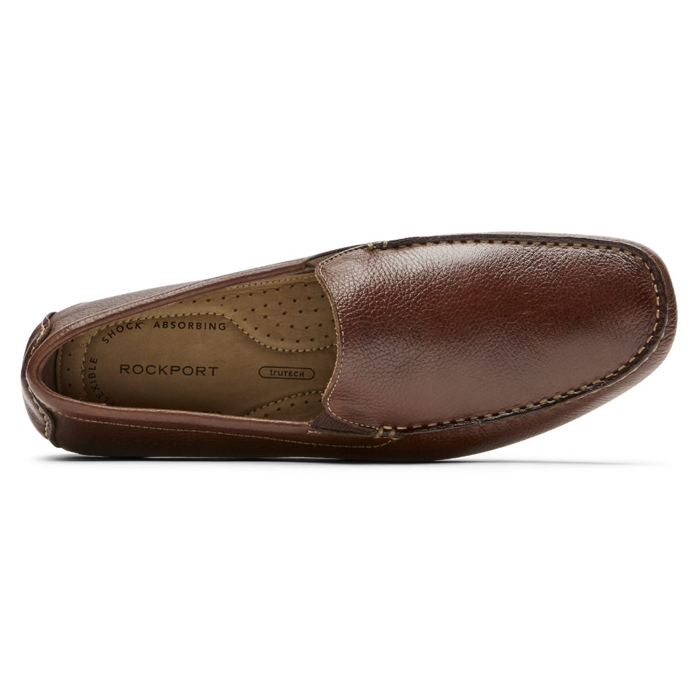 Rockport Boat Shoes For Mens Brown - Rhyder Venetian - SQ1273408